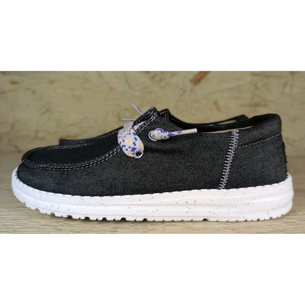 Hey Dude Women's Wendy Funk Friendship Lace Black Denim Size 5
